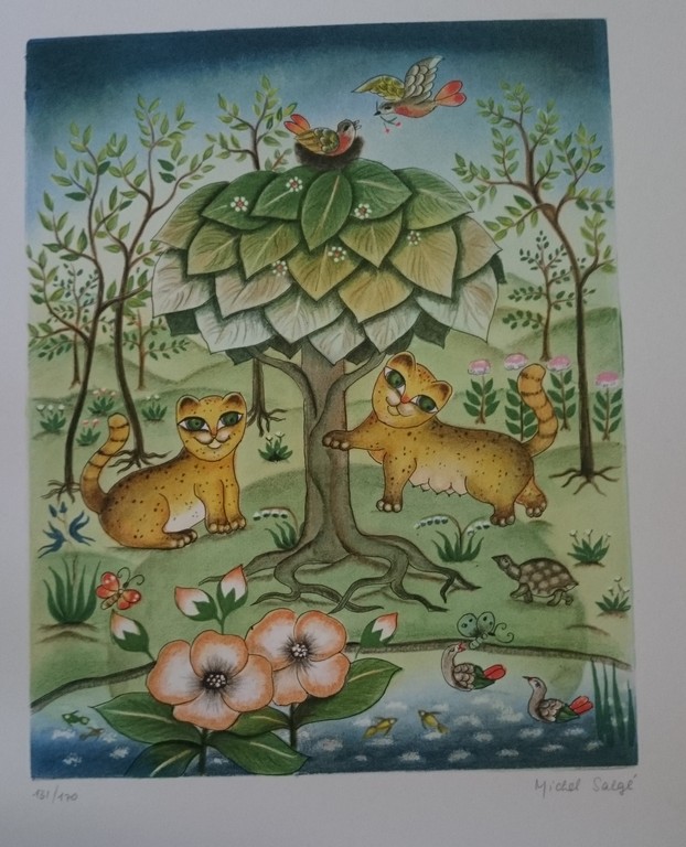 Michel Salge , zeefdruk verkocht voor € 35!