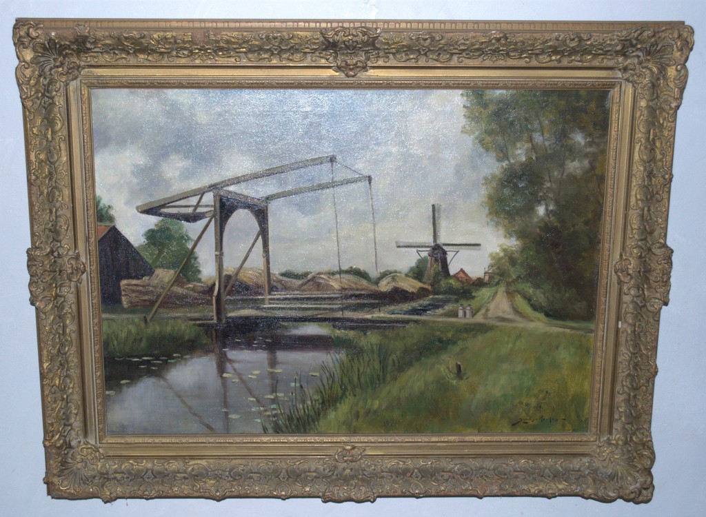 onduidelijk gesigneerd olieverfschilderij in een Heijdenrijk lijst (68x87 cm) kopen? Bied vanaf 60!