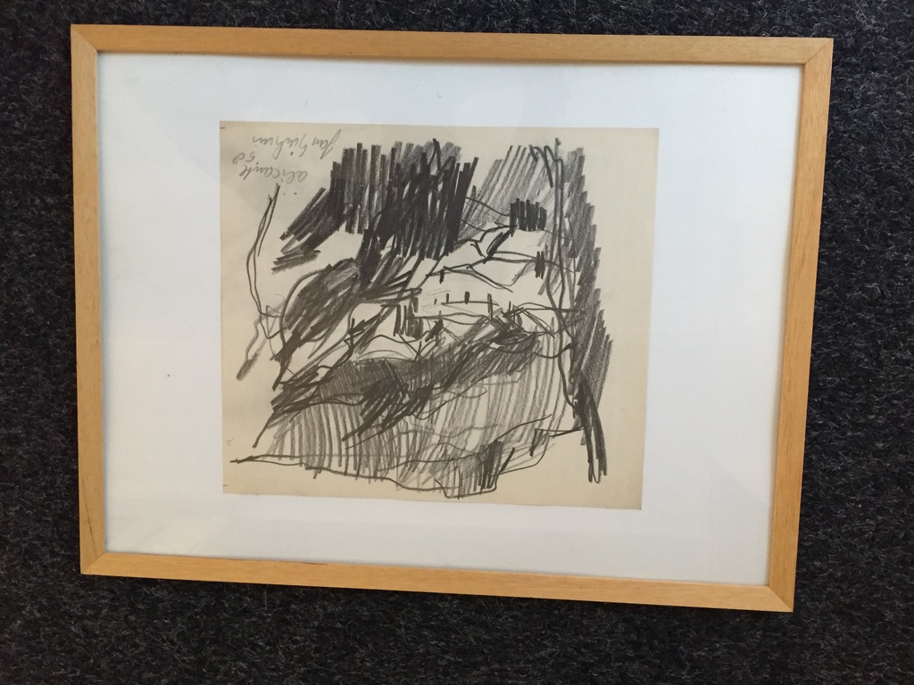 JAN SIERHUIS  unieke originele tekening , voor studie 1958. Alicante kopen? Bied vanaf 1!