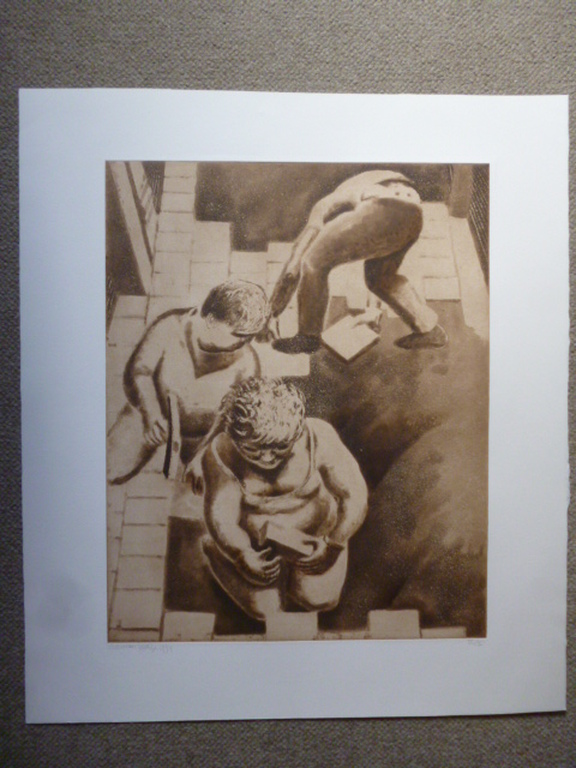 Herman Gordijn - ets/aquatint - Stratenmakers kopen? Bied vanaf 125!