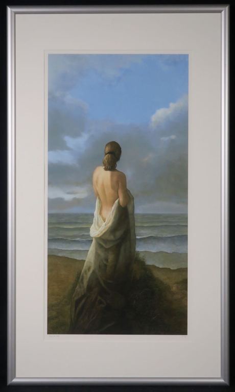 Fred de Heij: Giclee, Strand - Ingelijst verkocht voor € 50!