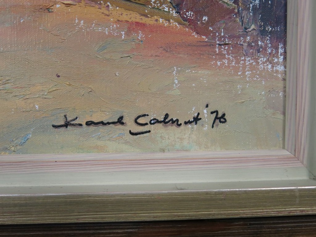 Karel Colnot: Olieverf op doek, Heuvellandschap - Ingelijst  kopen? Bied vanaf 650!