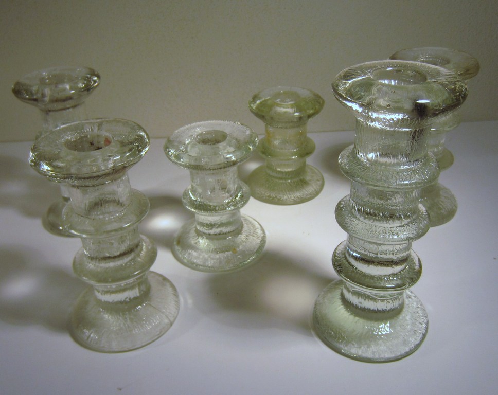 Pukeberg Zweden - 6 glazen kandelaars - Scandinavisch design kopen? Bied vanaf 1!
