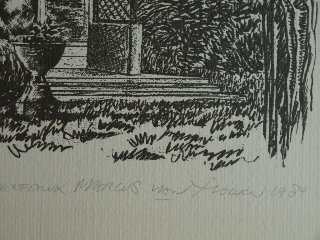 Onbekend : Zeefdruk , Huis Kranenburgh Bergen – gesigneerd – 1984 – oplage 2/10 kopen? Bied vanaf 1!