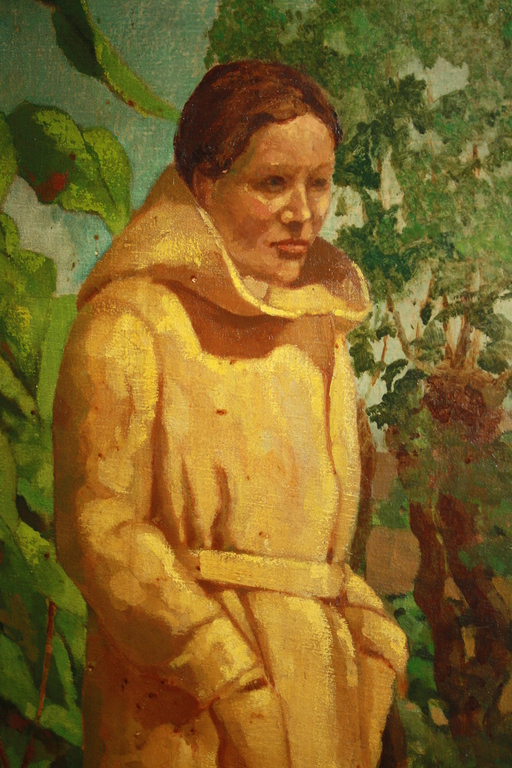 GELE DAME in de TUIN - van JO SPIER - HAAGSE SCHOOL verkocht voor € 110!