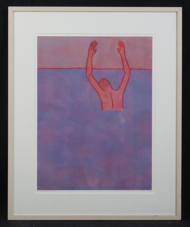 Raquel Maulwurf: Lino, Zwemmen - Ingelijst verkocht voor € 35!