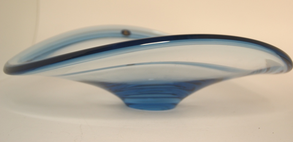 Ongespecificeerd - Per Lütken voor Royal Copenhagen: Selandia dish glazen blauwe schaal kopen? Bied vanaf 20!