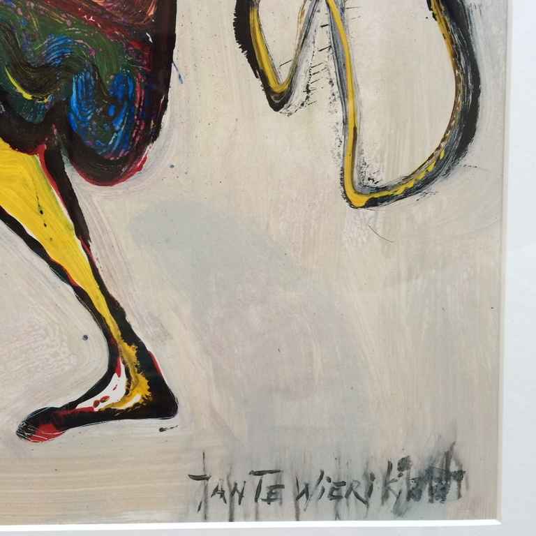 Jan te Wierik, origineel schilderij op papier in mooie lijst. kopen? Bied vanaf 700!