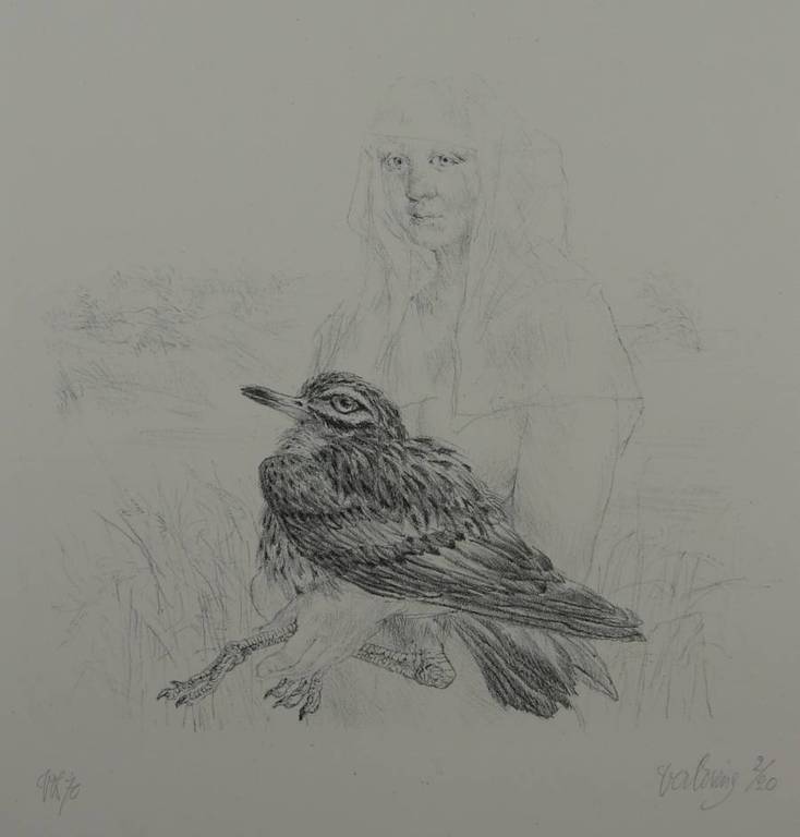 Peter Vos: Lithografie, Verloving verkocht voor € 110!