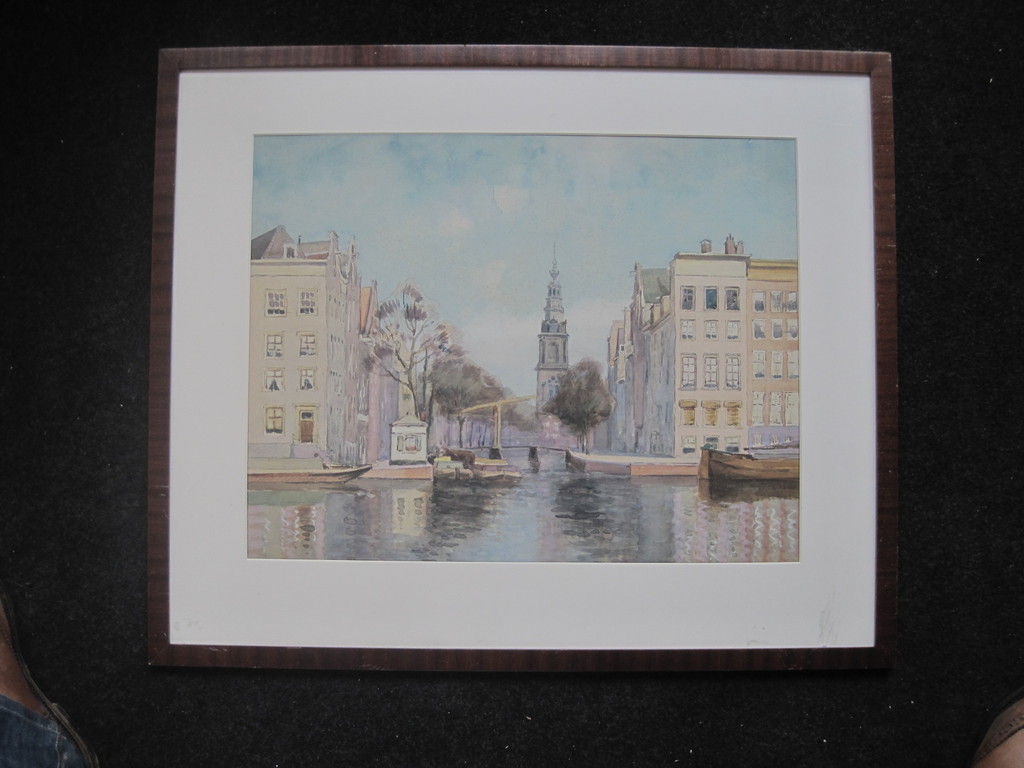 J.H.Melcher Tilmes 1847-1920 aquarel Amsterdam Zuiderkerk Groenburgwal kopen? Bied vanaf 1!