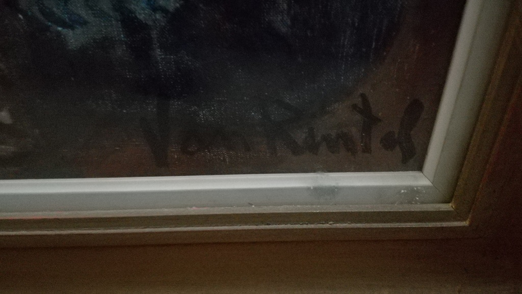 Van Rintel Theo (°1936), Olieverf op doek achter glas (Groot!), Boer kopen? Bied vanaf 100!