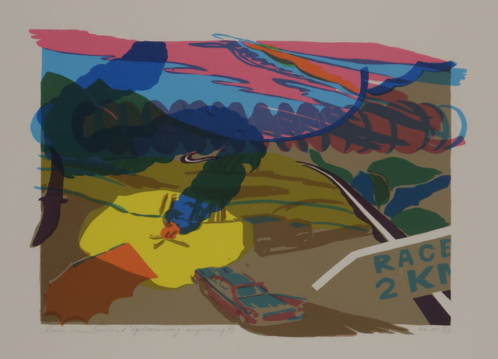 Daan van Loenhout: Zeefdruk, Tijdswin-ding - Ingelijst kopen? Bied vanaf 1!