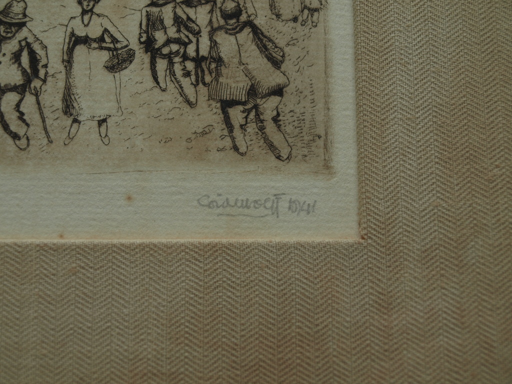 Cor de Wolff : Ets , Processie – gesigneerd & ingelijst – 1941 kopen? Bied vanaf 1!