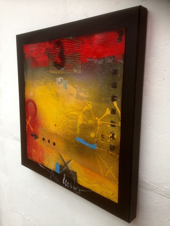 Theo koster, gemengde techniek, red sky kopen? Bied vanaf 1!