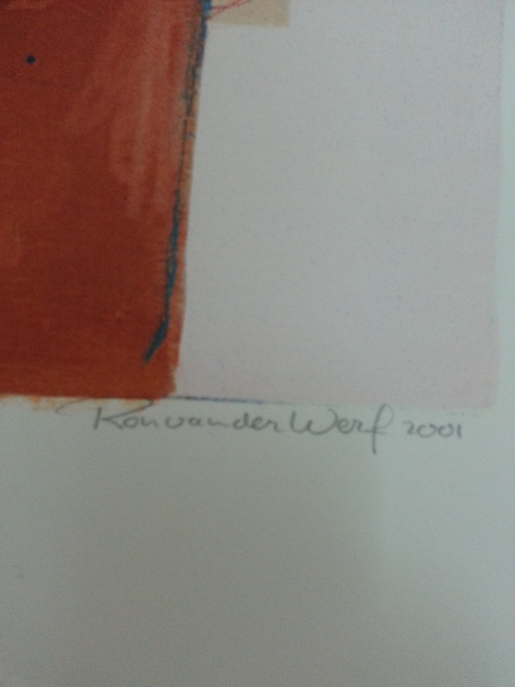Ron van der Werf, zeefdruk op papier, titel: kopen? Bied vanaf 20!