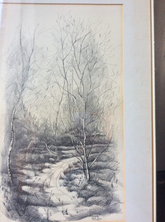 Gert Fober litho tekening op papier ingelijst kopen? Bied vanaf 1!