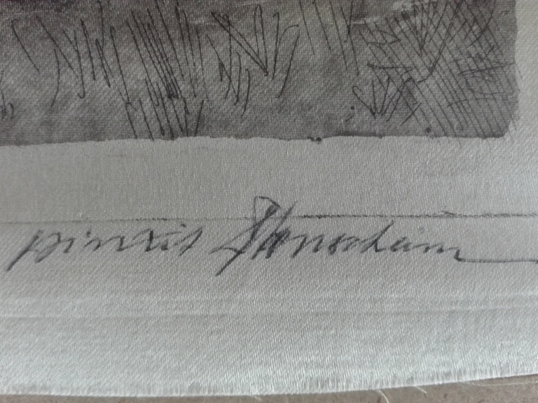 Gesigneerd onbekende kunstenaar, ets op zijde, Wilde paarden, impressionisme kopen? Bied vanaf 1!