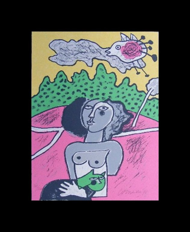 Corneille, Zeefdruk, Terre Habitee verkocht voor € 275!