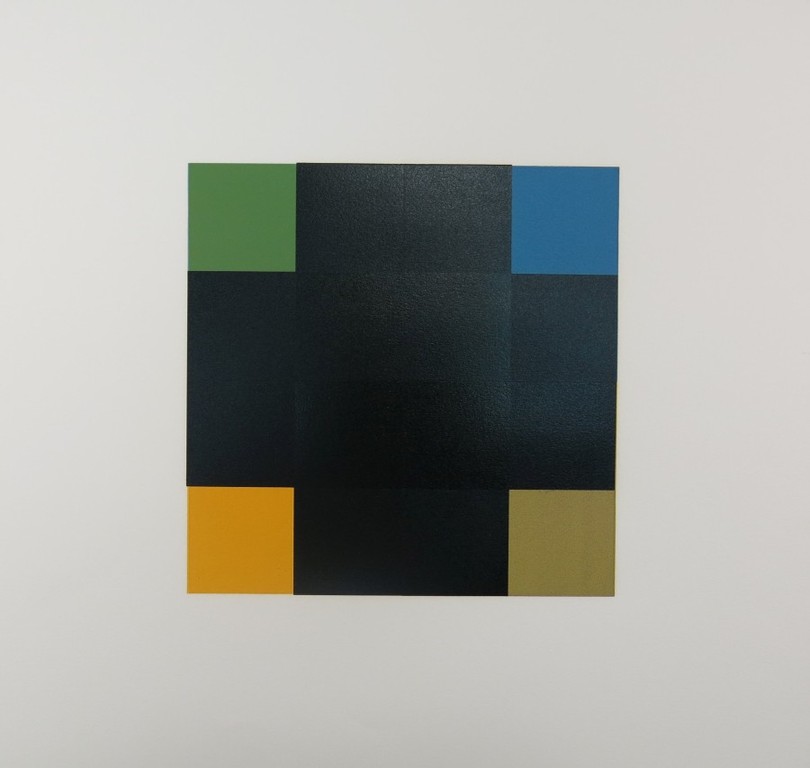 Michiel Duvekot: Linosnede, Geometrische compositie met vierkanten Nr. 1 'A' kopen? Bied vanaf 1!