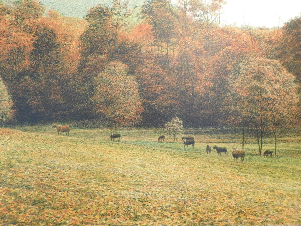 Harold Altman - Kleurenlitho - Sheep Barn at Fall kopen? Bied vanaf 35!