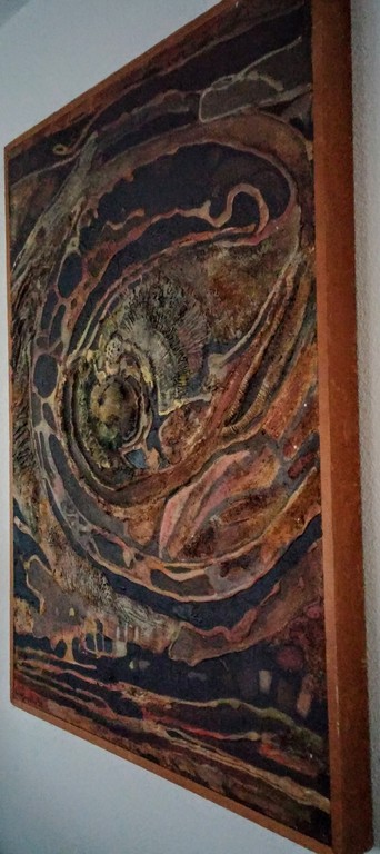 Ian Jongerius: Schilderij met natuurlijke elementen op canvas, Titel onbekend kopen? Bied vanaf 100!