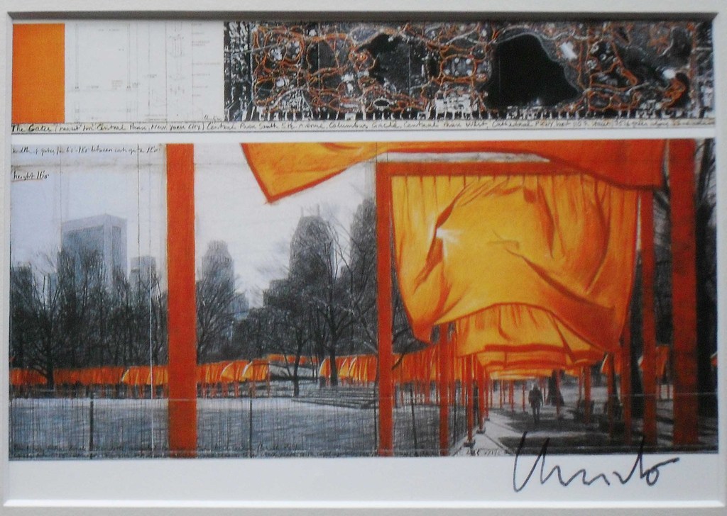 Christo - Project for Central Park, NYC - The Gates - handgesigneerd verkocht voor € 45!