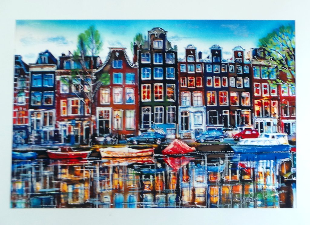 Elena Polyakova:  Zomer in Amsterdam, Gemengde techniek kopen? Bied vanaf 75!