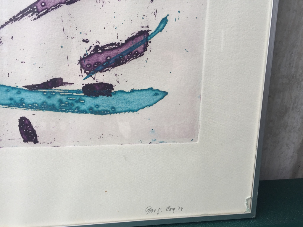 Peter Cox - Ets 1/8 (59 x 47 cm) 1982 - Violet mangaan blauw kopen? Bied vanaf 1!