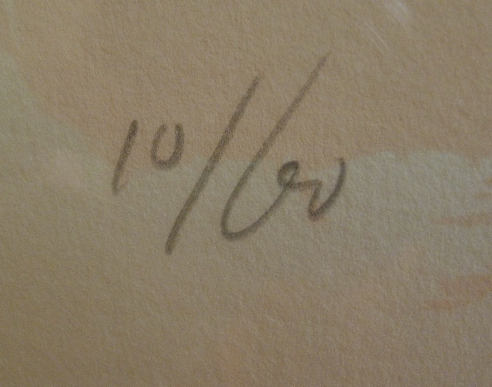 John Lie a Fo,  met drie passe-partouts en getrapte lijst, lithografie,1993,  kopen? Bied vanaf 130!