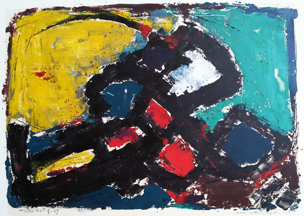 Wim Motz - Oogst, litho/monotype (1959) kopen? Bied vanaf 95!