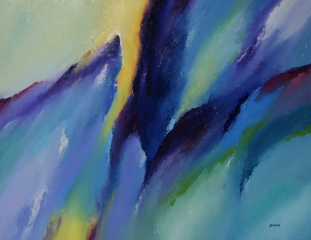 Hans Paus: Olieverf op Doek, Abstracte compositie - Ingelijst kopen? Bied vanaf 50!