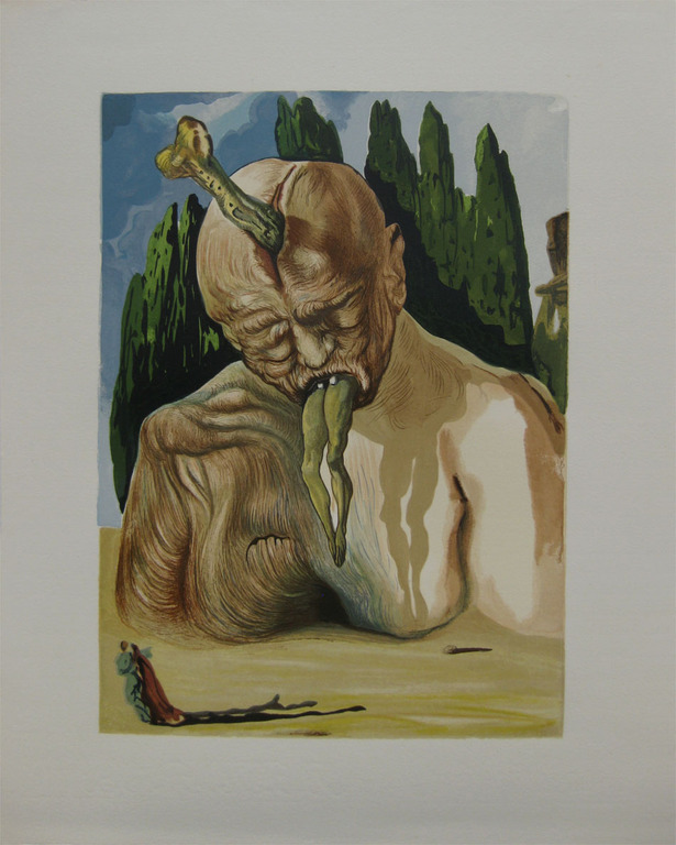 Salvador Dali - 'De logische duivel' (Canto 27) - Originele Houtgravure, 1960 kopen? Bied vanaf 120!