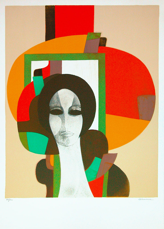 ANDRE MINAUX, originele litho, Femme au Fond Beige, 1965 kopen? Bied vanaf 90!