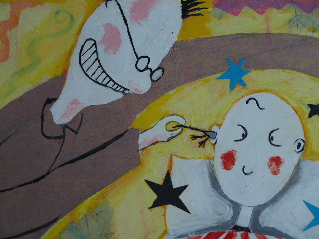 Daan Remmerts de Vries: Acryl en collage , Het leven is raar 12 –ingelijst -1997 kopen? Bied vanaf 75!