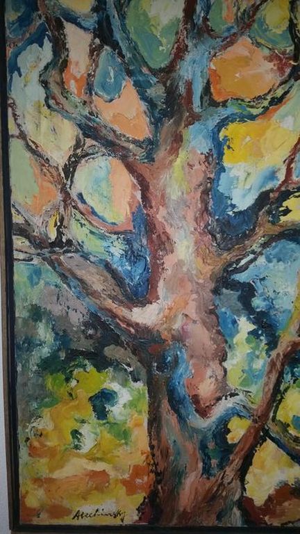 Pierre Alechinsky (Toegeschreven aan)-"Autumn Trees"-olieverf op doek-gesigneerd kopen? Bied vanaf 1!