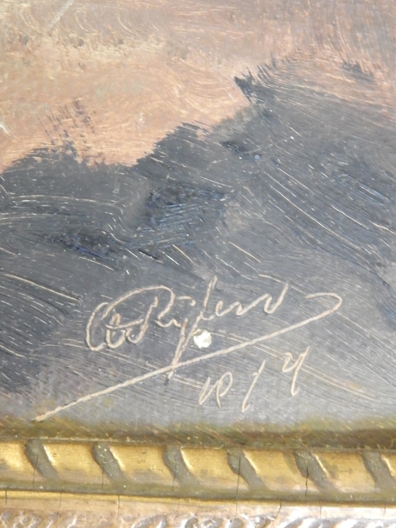 Onbekende kunstenaar - Olieverf, 1914, gesigneerd kopen? Bied vanaf 1!