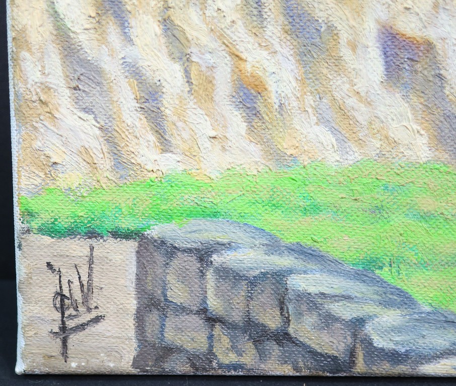 Jan Ph.A. de Vries: Olieverf op doek, Berglandschap kopen? Bied vanaf 1!