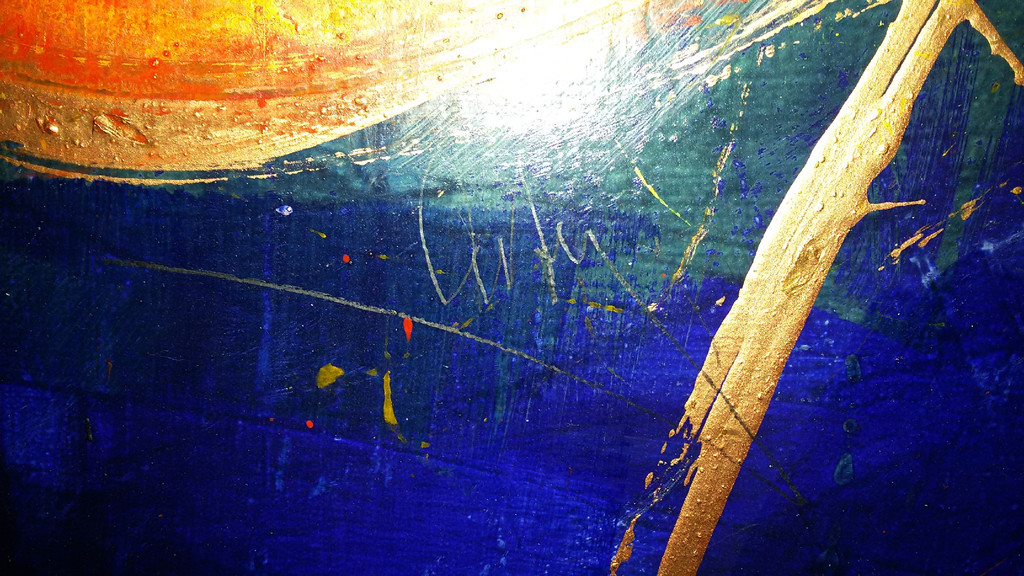 Arty Grimm - Abstract, olieverf op doek (prachtig ingelijst, zéér groot) kopen? Bied vanaf 975!