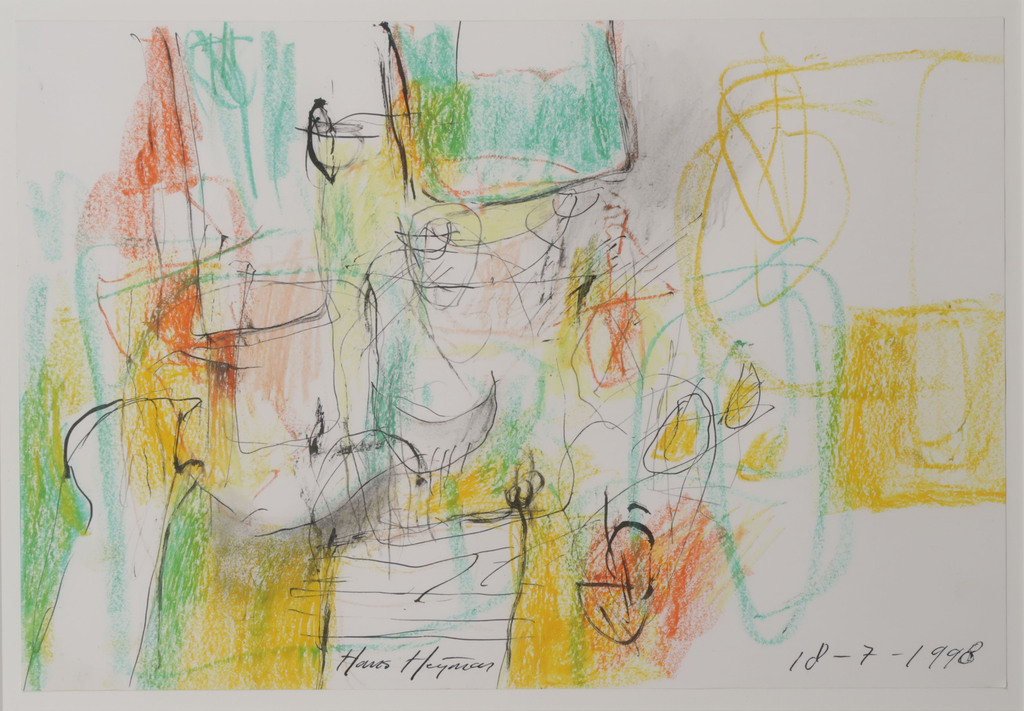 Hans Heijman: Krijt- en potloodtekening, Z.T. - Ingelijst kopen? Bied vanaf 70!