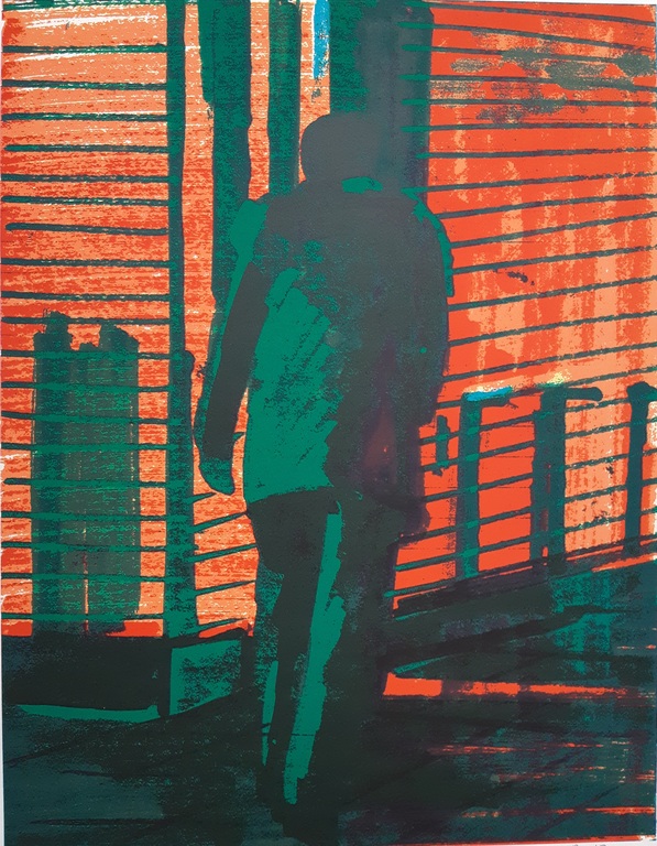 Peter Bes - Stappen - zeefdruk kopen? Bied vanaf 50!