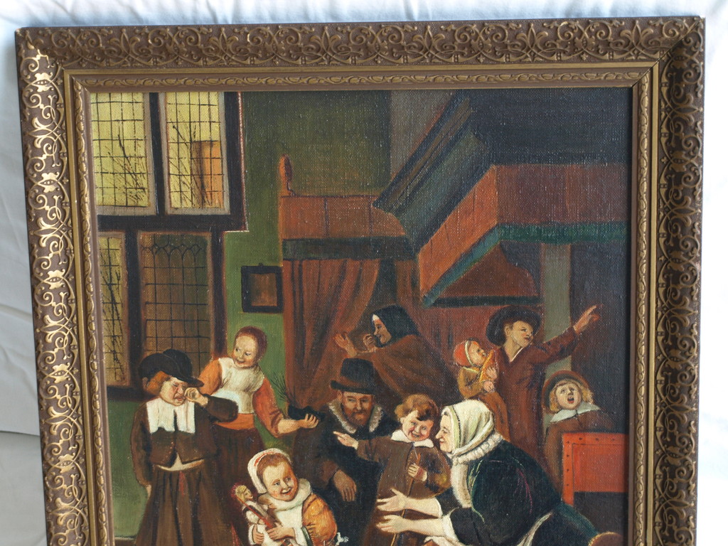 Fred Landsman : Olieverf op doek – Feest – ingelijst – 52 x 42 cm. kopen? Bied vanaf 1!