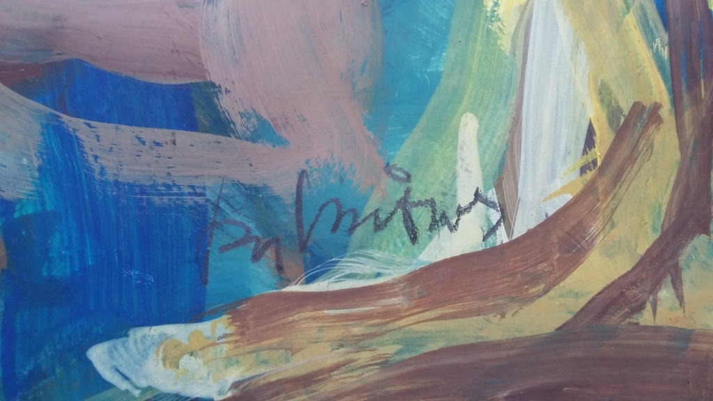 Piet Vos - acrylverf op papier kopen? Bied vanaf 60!