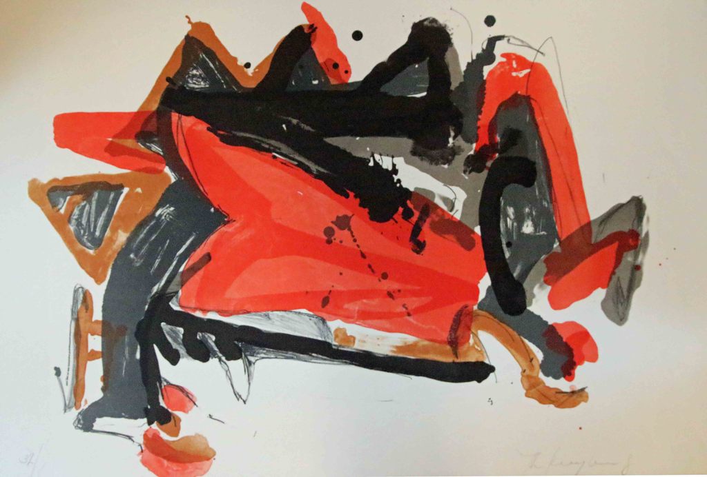 Theo Kuijpers, vijfkleurige steendruk, 32/60 verkocht voor € 60!