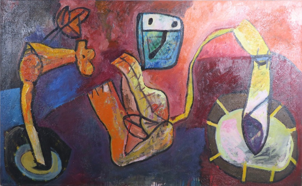 Rik van Iersel: Olieverf op doek, Z.T. (Zeer groot) verkocht voor € 1000!