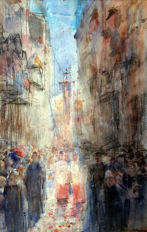 PAUL RINK FRAAIE AQUAREL IMPRESSIONISME 1888 kopen? Bied vanaf 195!