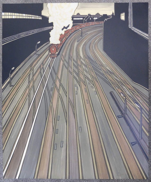 Bruno Vekemans - kleurenlitho - Le Train kopen? Bied vanaf 195!