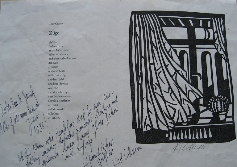 Karl Cohnen,linosnede's 3 stuks, kopen? Bied vanaf 1!