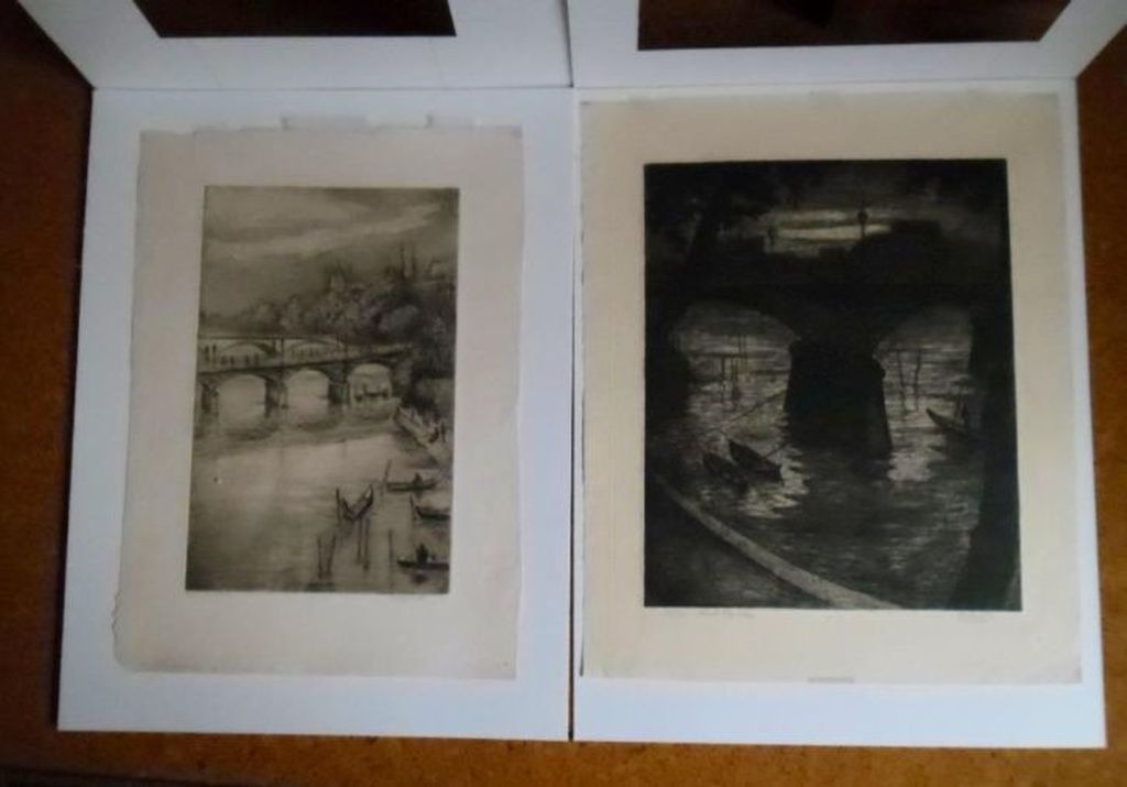 Dick van Luijn 2 grote etsen. kopen? Bied vanaf 75!