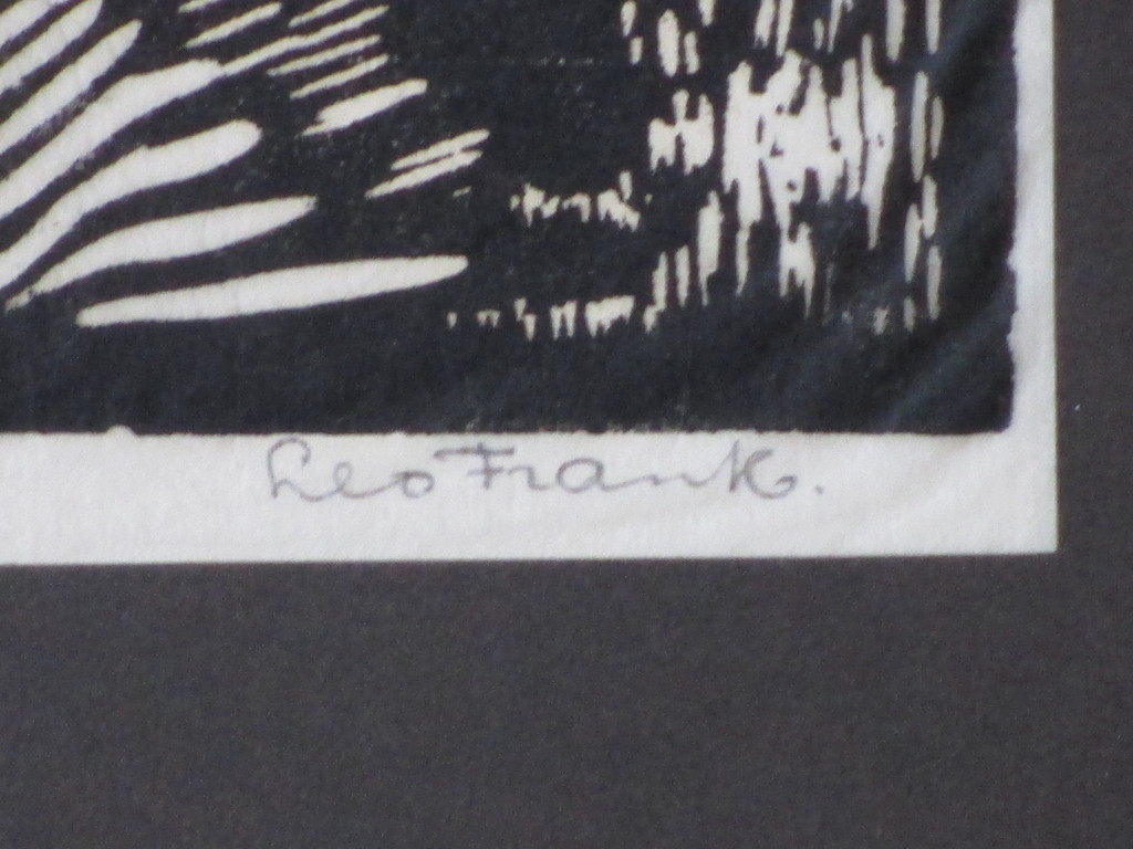 Leo Frank, Boschgezicht met beek (Veluwe), Houtsnede kopen? Bied vanaf 25!