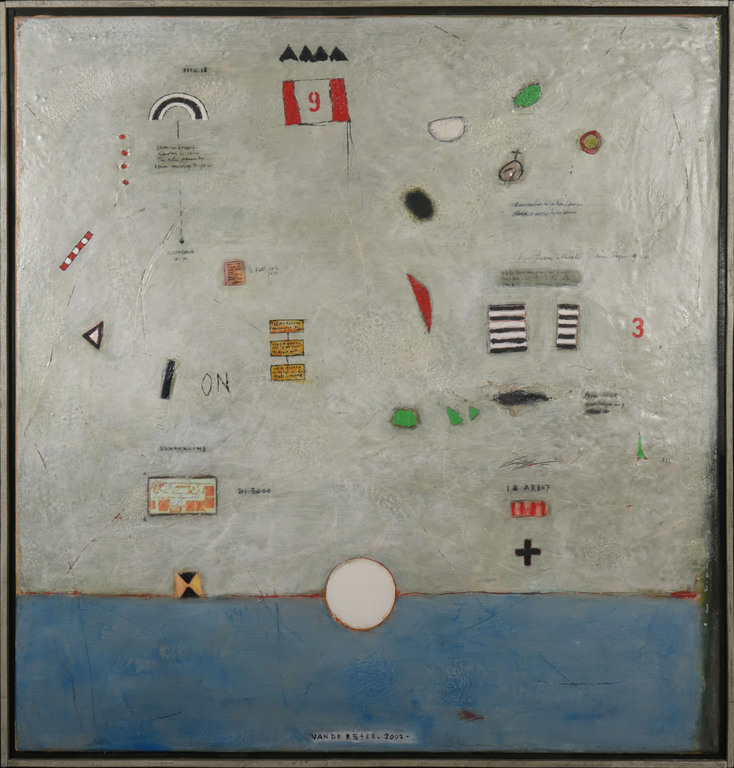 Jan van der Ster: Gemengde techniek op Doek, Sundancing - Ingelijst (Groot!) kopen? Bied vanaf 500!